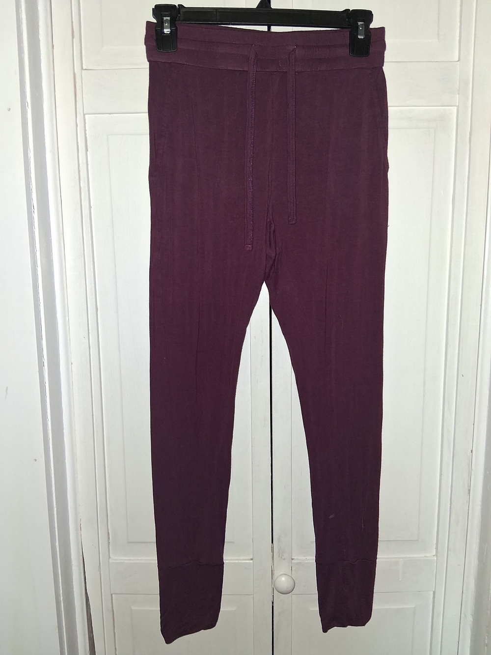 kate quinn deep plum knit lounge pants